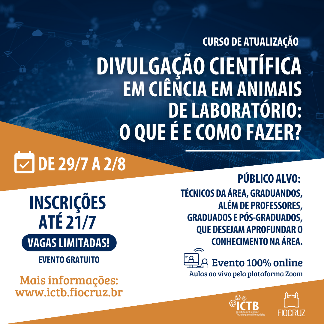 Cartaz Curso de atualização em Divulgação Científica
