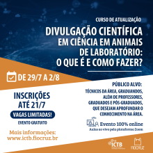 Cartaz Curso de atualização em Divulgação Científica