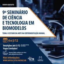 Imagem com arte sobre o nono seminario de ciencia